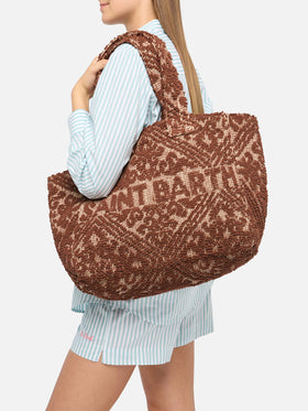 Brown Tufting  cotton tote bag