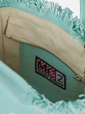 Water green cotton canvas Mini Vanity bag - MC2 Saint Barth