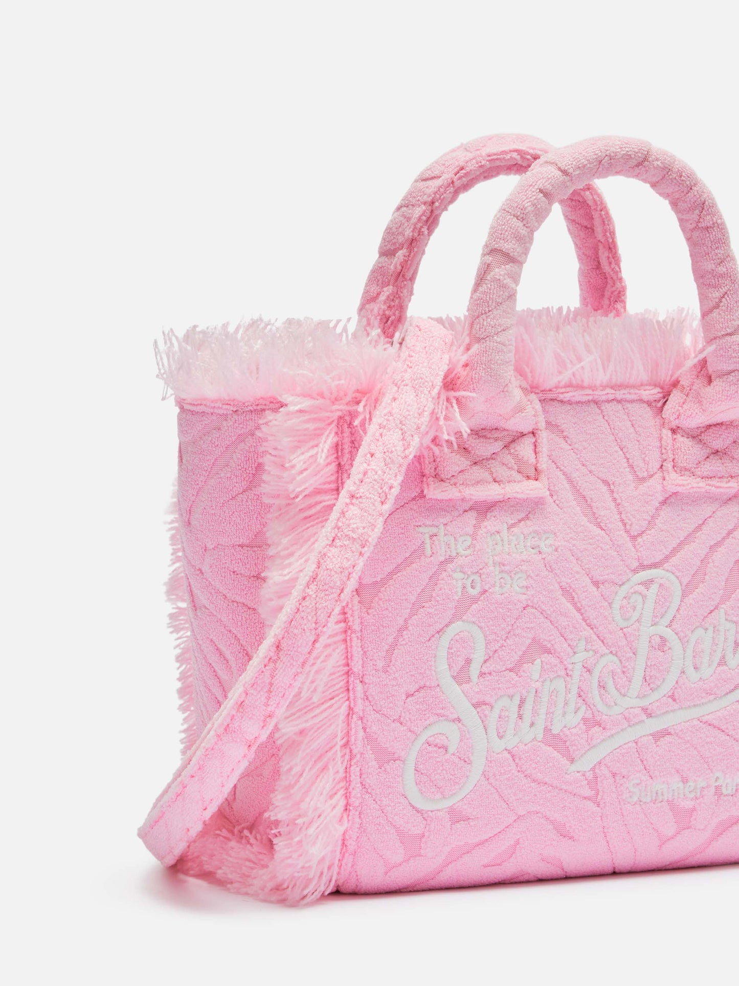 Pink zebra embossed Mini Vanity Sponge Bag - MC2 Saint Barth