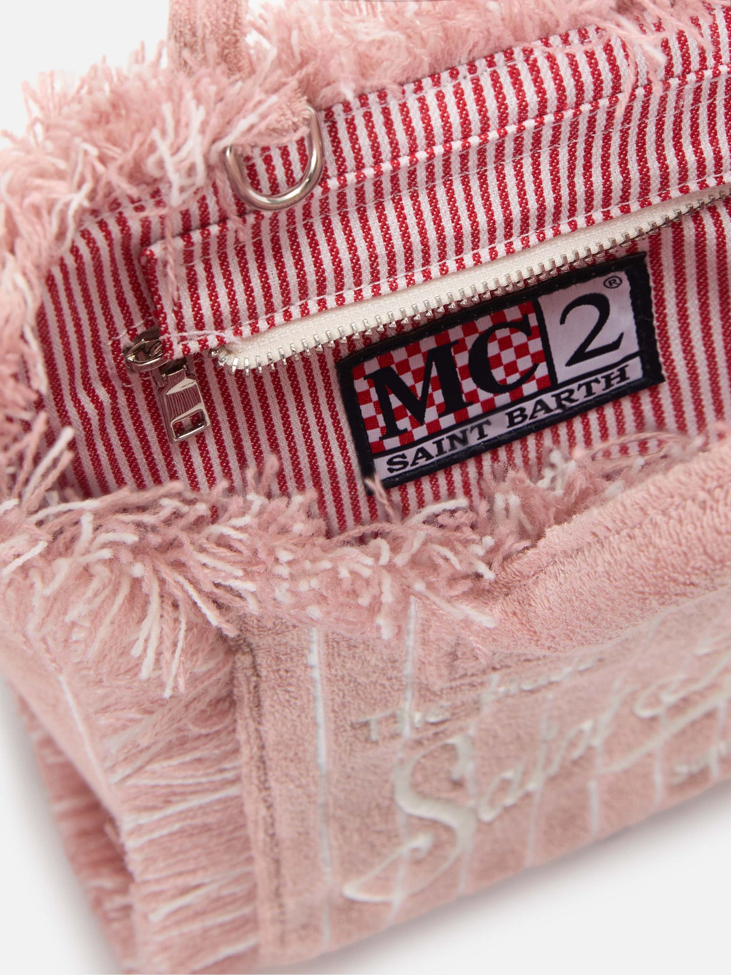 Terry effect striped Vanity mini bag