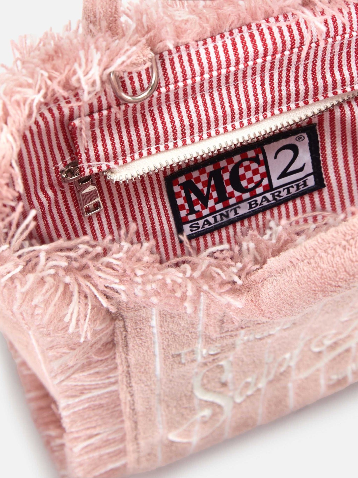 Terry effect striped Vanity mini bag