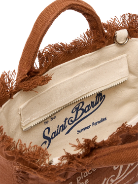 Mini Vanity brown Linen bag - MC2 Saint Barth