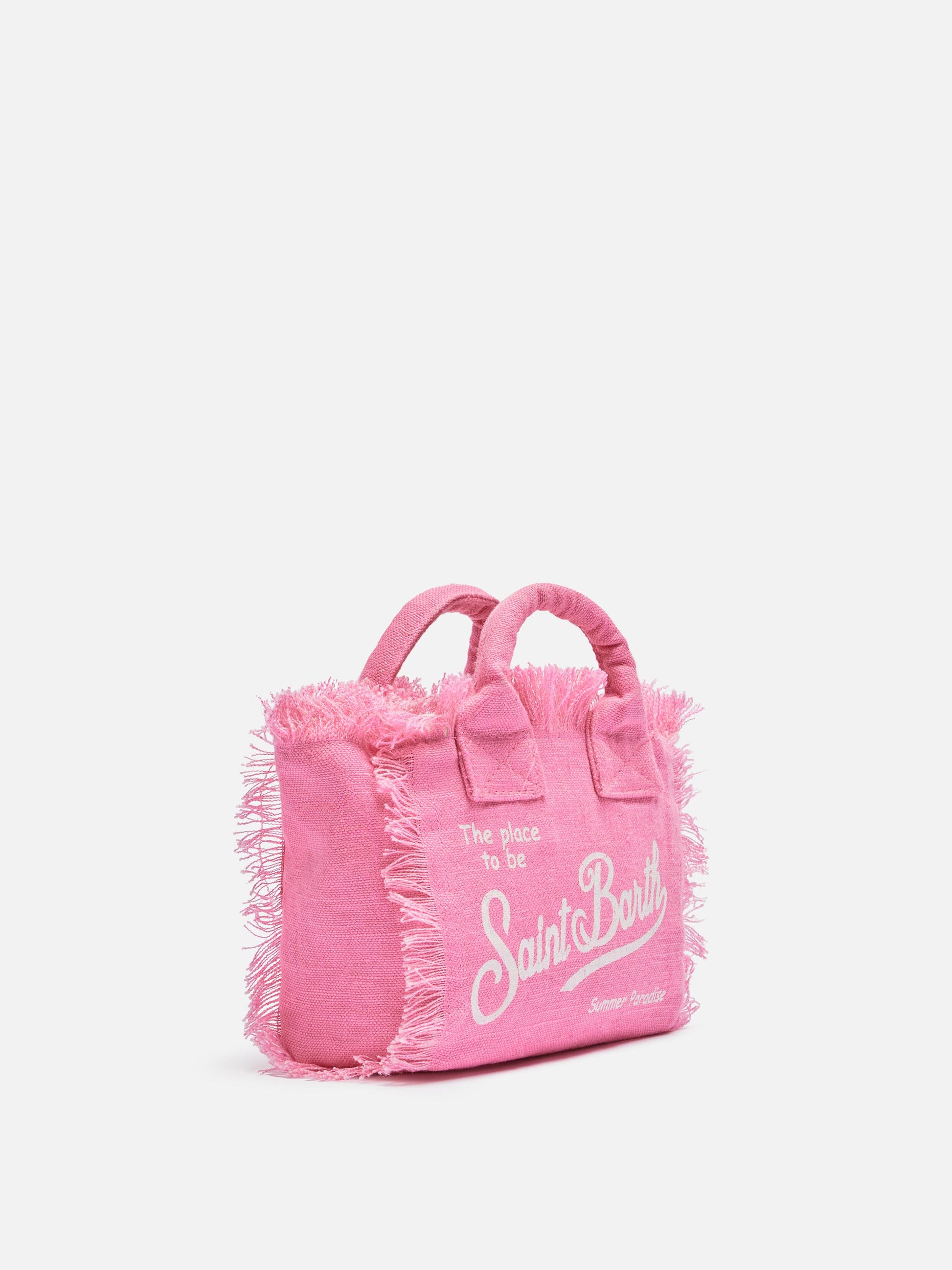 Mini Vanity pink Linen bag - MC2 Saint Barth