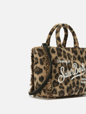 Vanity Mini Felt Handbag in leopard-print wool blend