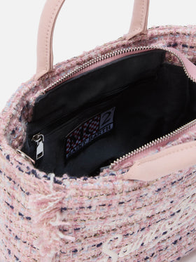 Vanity Mini Tweed Handbag in pink
