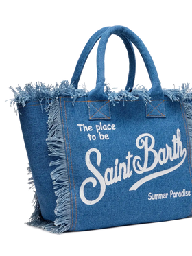 Denim fabric Vanity tote bag - MC2 Saint Barth