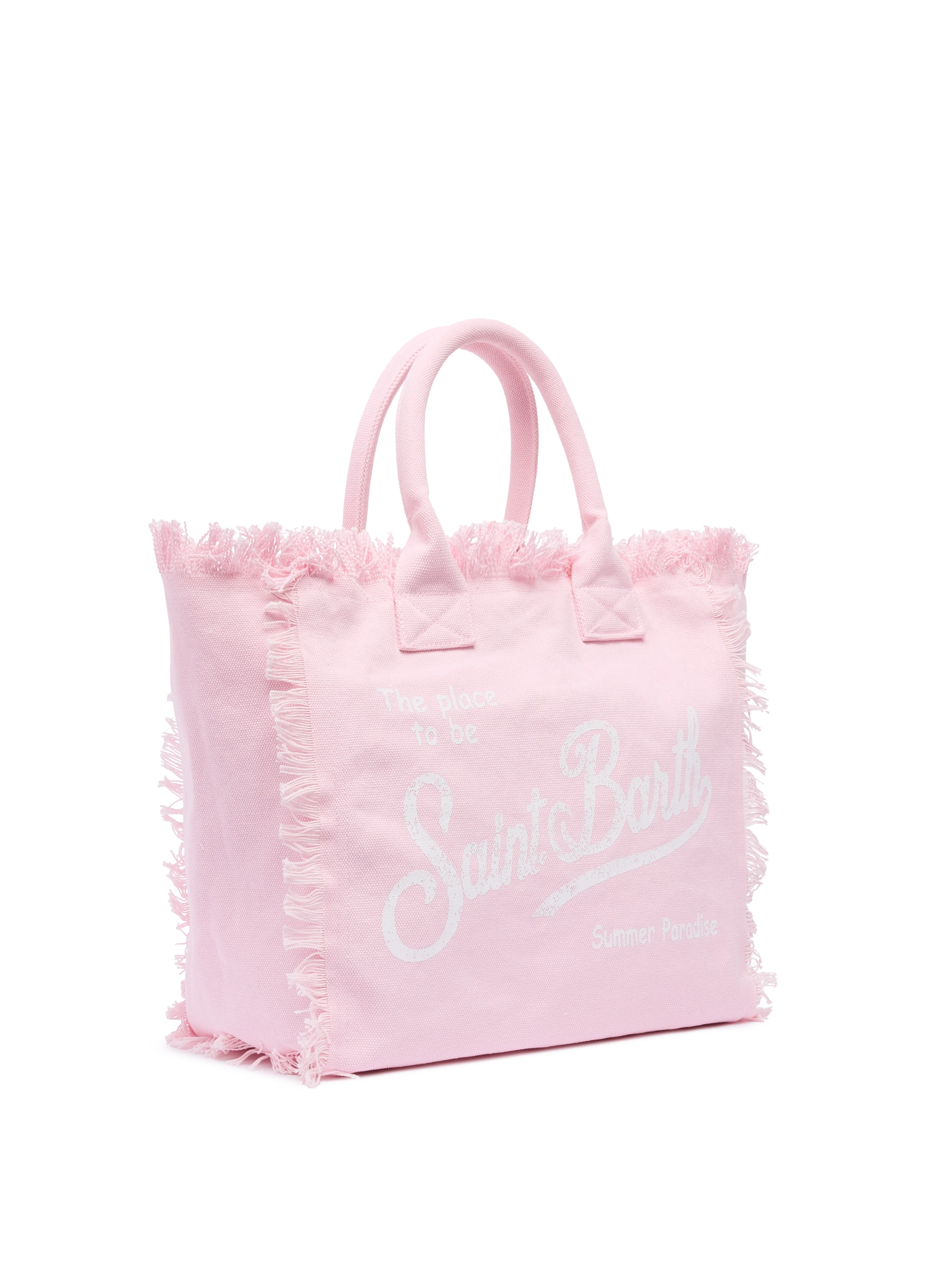 Pink cotton canvas Vanity tote bag - MC2 Saint Barth