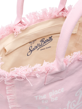 Pink cotton canvas Vanity tote bag - MC2 Saint Barth