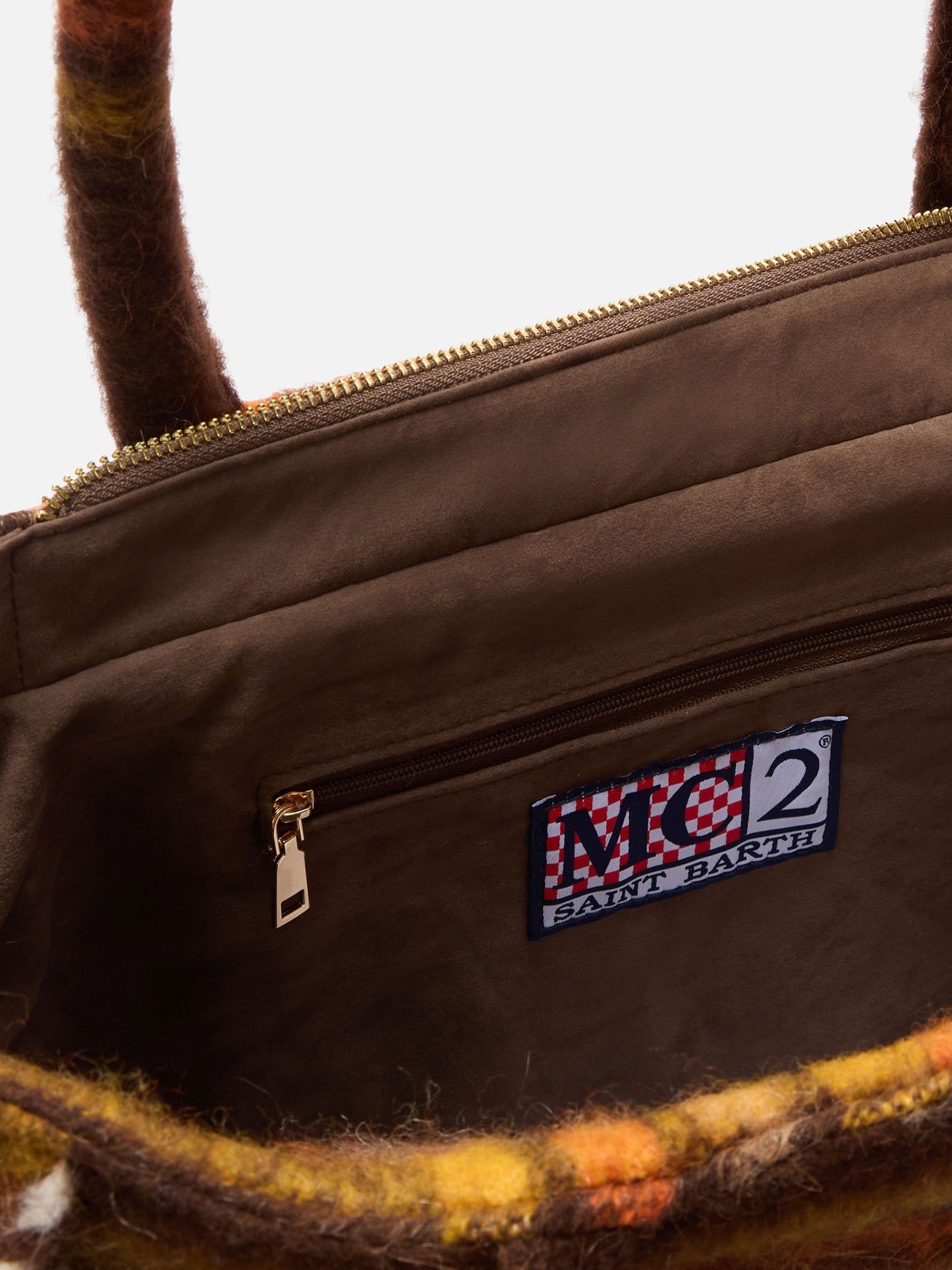 Borsa a spalla Vanity Blanket con stampa a quadri