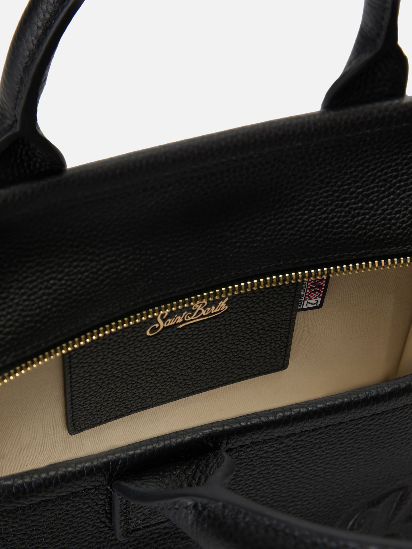 Black pebbled leather Vanity medium bag