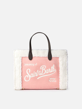 Pink Vivian handbag with sherpa details - MC2 Saint Barth
