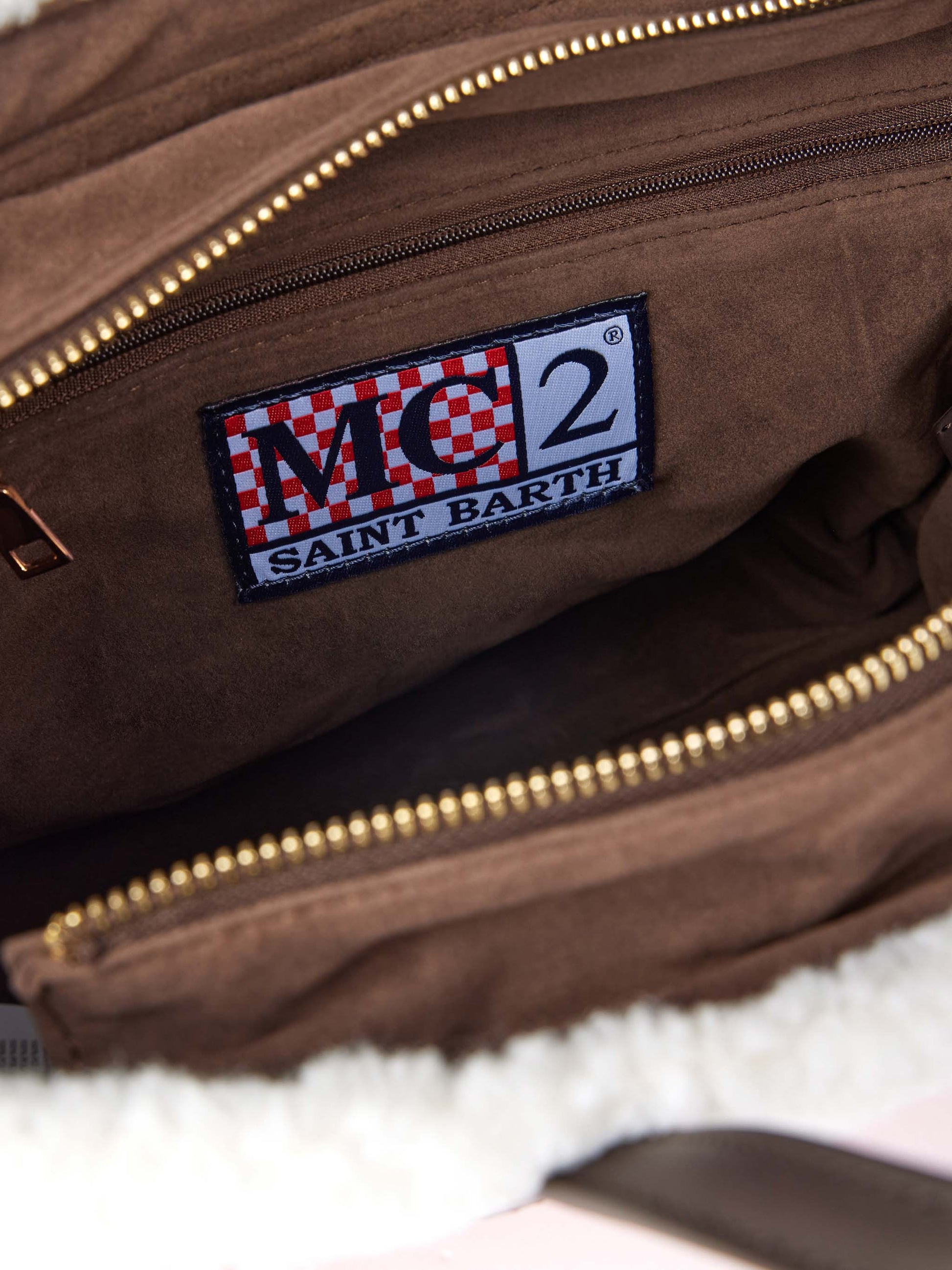 Pink Vivian handbag with sherpa details - MC2 Saint Barth