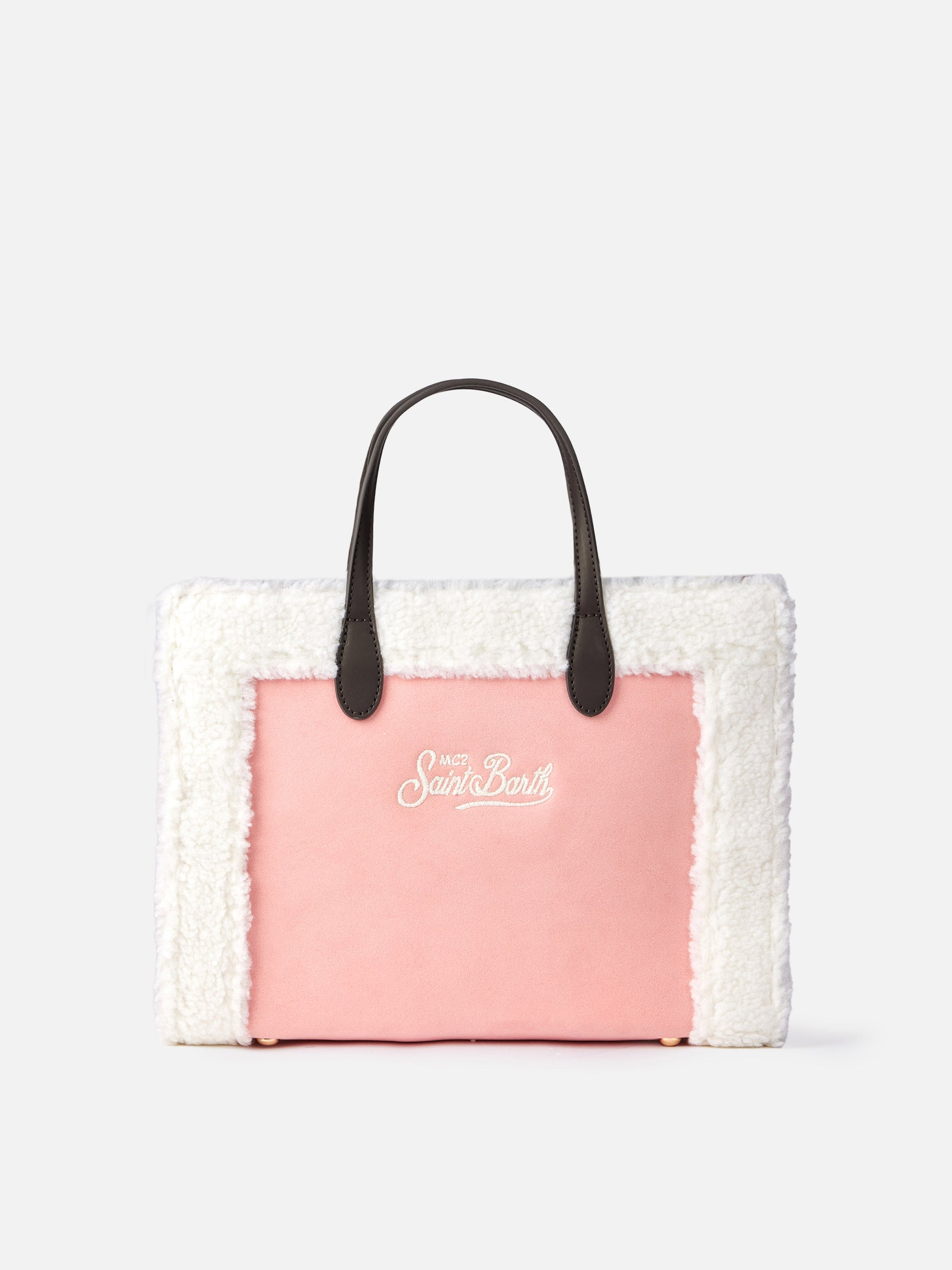 Pink Vivian handbag with sherpa details - MC2 Saint Barth