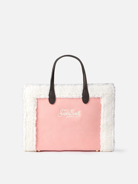 Pink Vivian handbag with sherpa details - MC2 Saint Barth