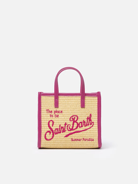 Beige Mini Vivian Straw handbag