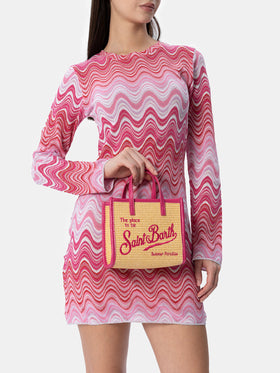 Beige Mini Vivian Straw handbag