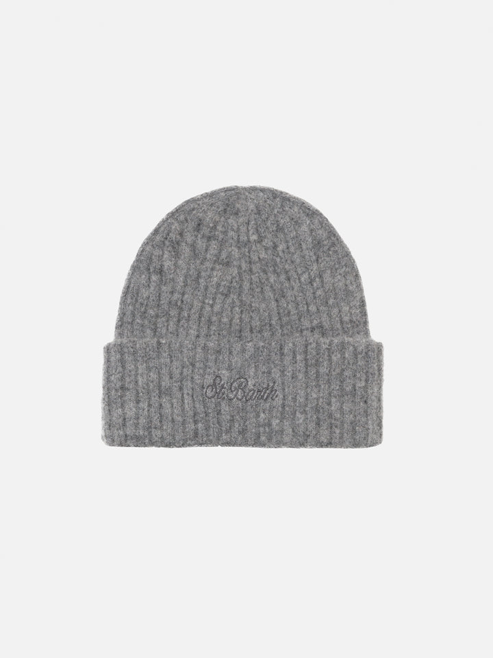 Man mélange grey stretch alpaca hat Wengen - MC2 Saint Barth
