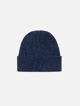 Man navy blue stretch alpaca hat Wengen - MC2 Saint Barth