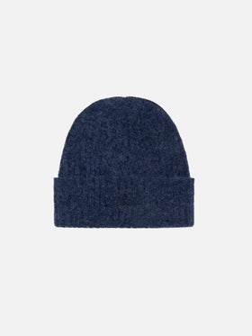 Man navy blue stretch alpaca hat Wengen - MC2 Saint Barth