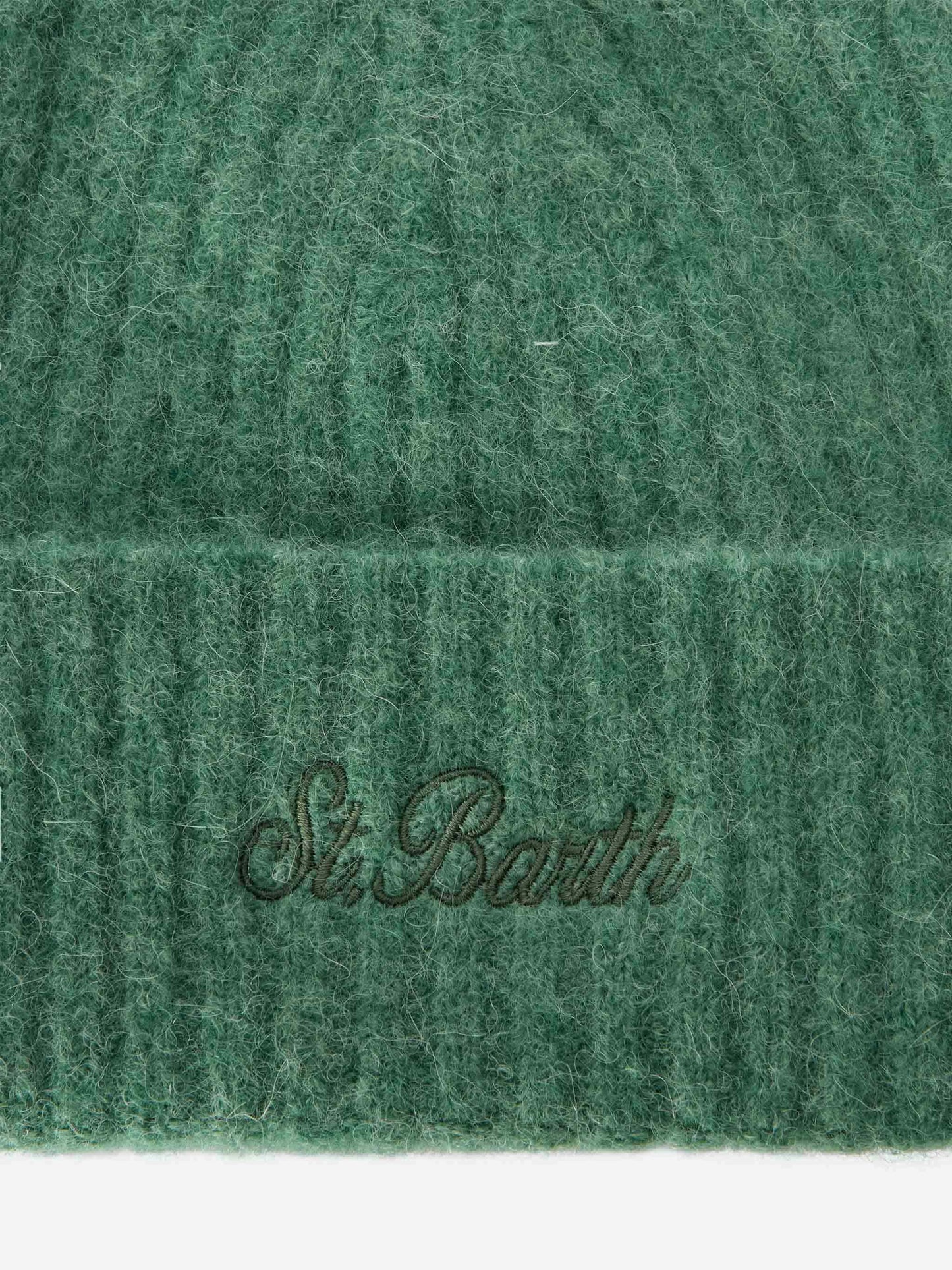 Sage green stretch alpaca hat Wengen