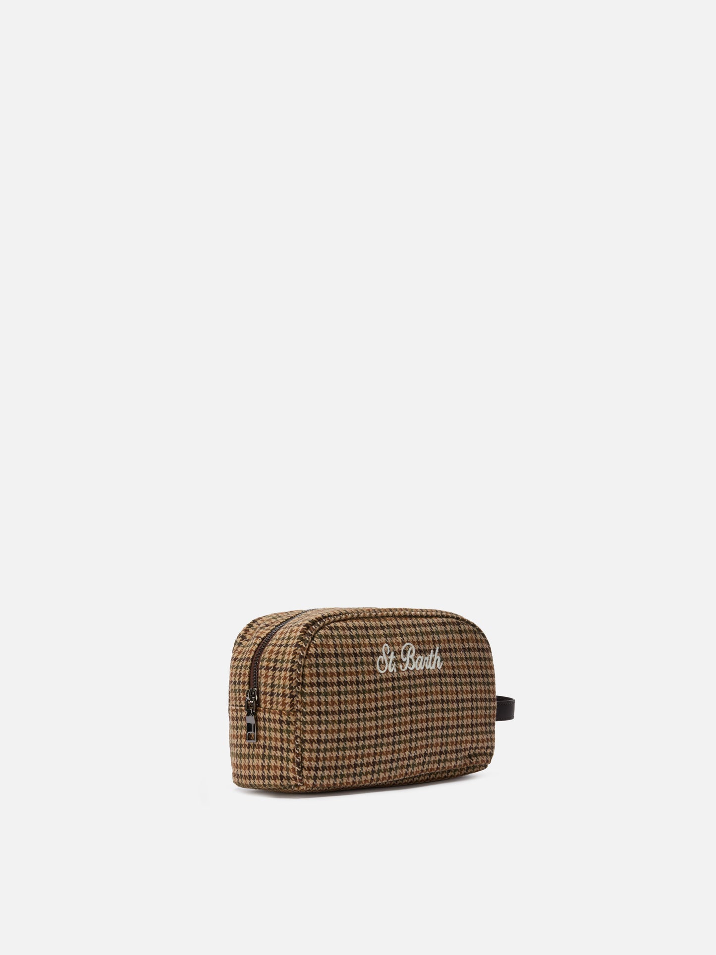 Westwood Vanity Case in houndstooth wool blend