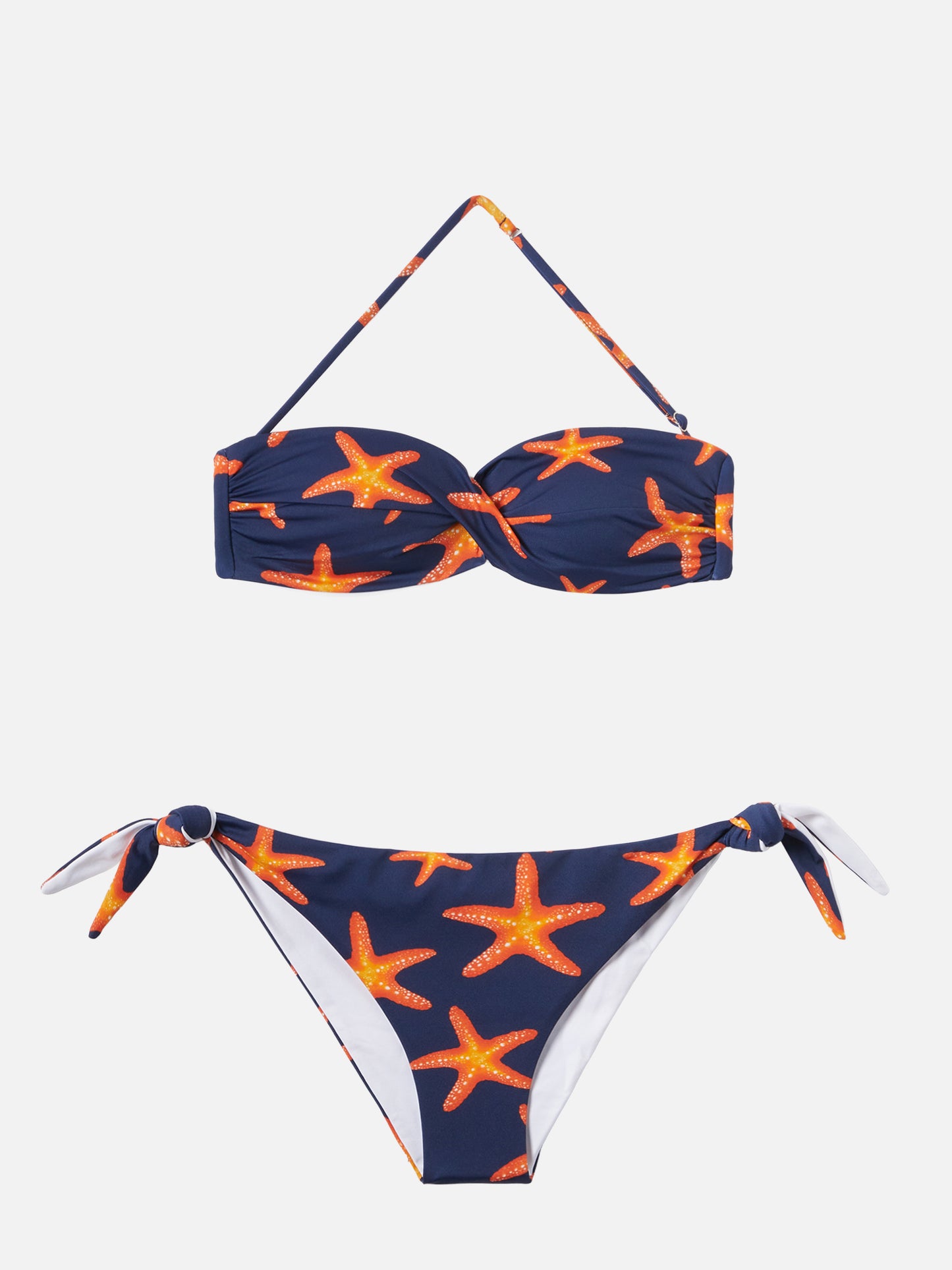 Bandeau bikini Tiarè Yali with starfish print