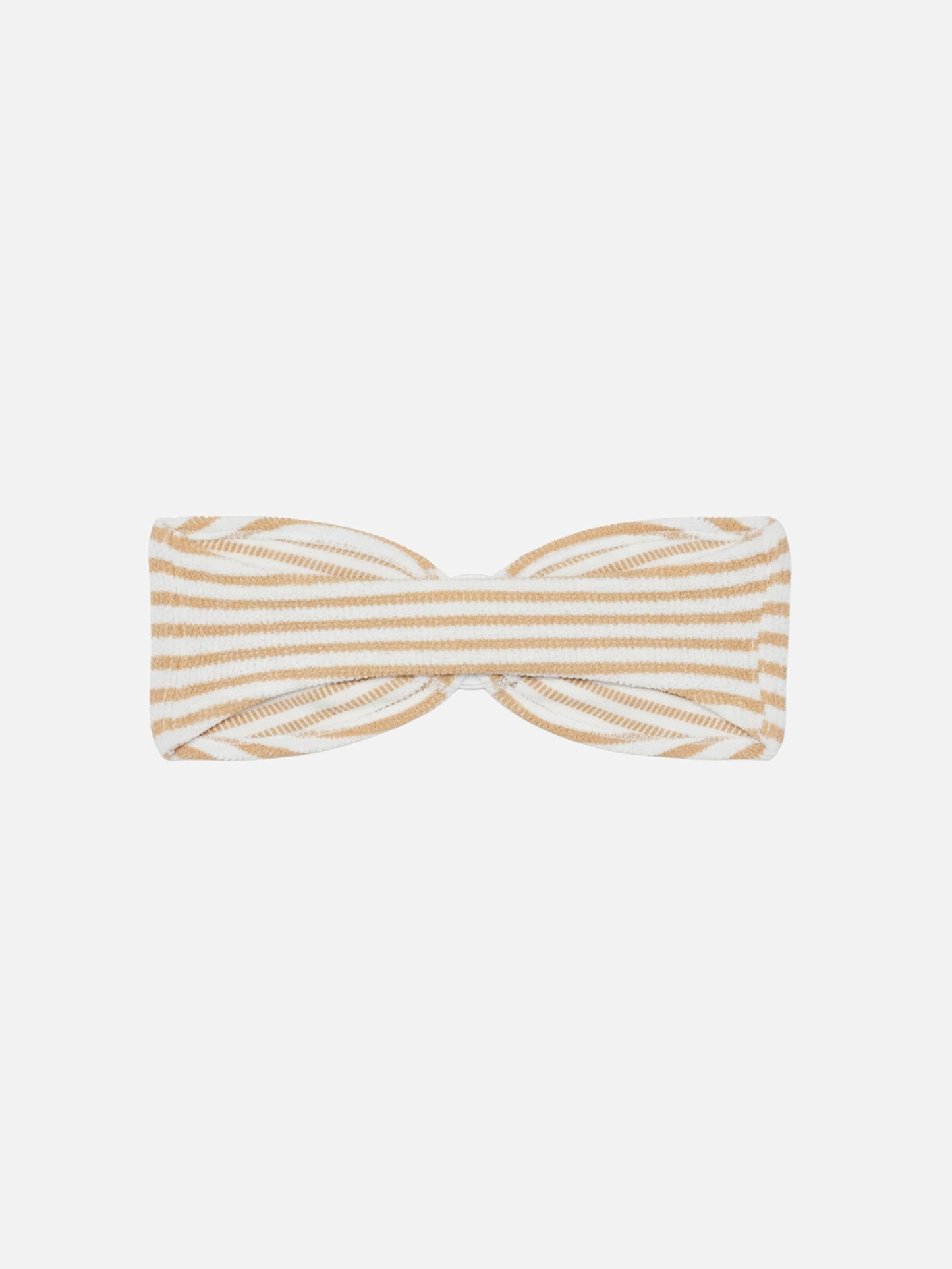 Haut bandeau Yulia en tissu crinkle à imprimé rayé