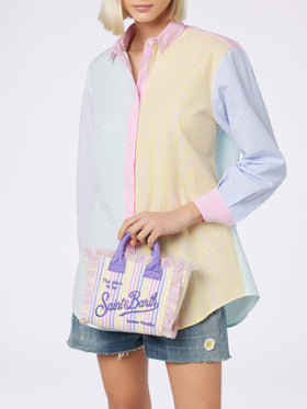 Striped terry embossed Mini Vanity bag - MC2 Saint Barth