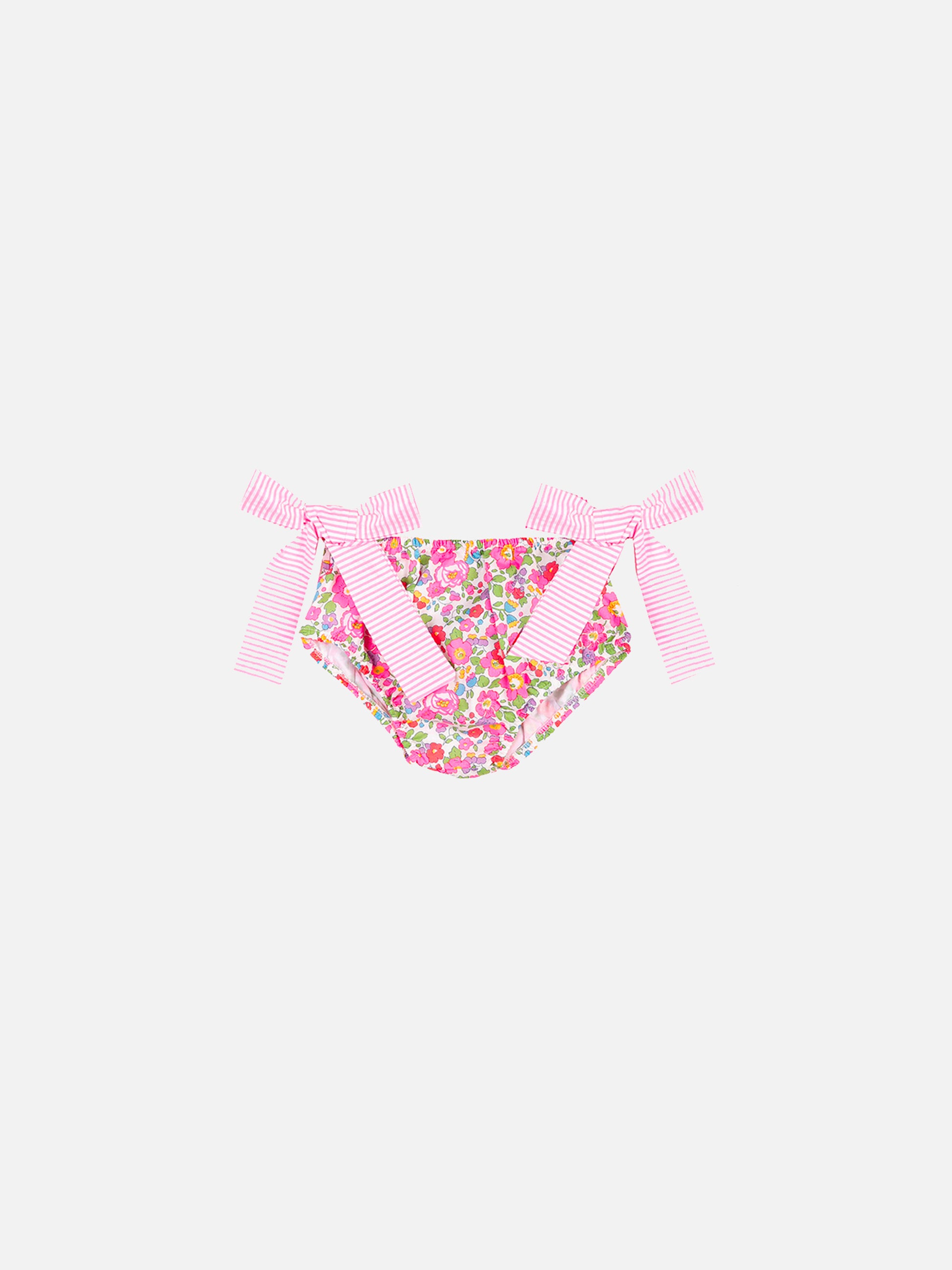 Baby girl swim briefs with flower print - MC2 Saint Barth