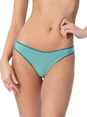 Woman water green lurex triangle bikini Leah Naomi - MC2 Saint Barth
