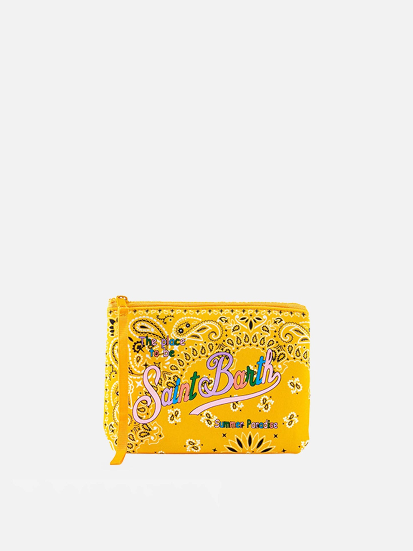 Pochette Aline in scuba con stampa bandana