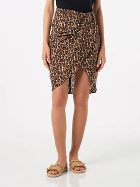 Woman midi skirt Amanda with leopard print - MC2 Saint Barth