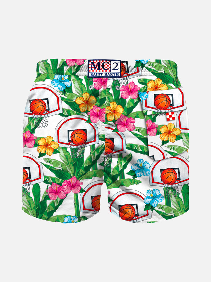 Boy swim shorts with basket print - MC2 Saint Barth