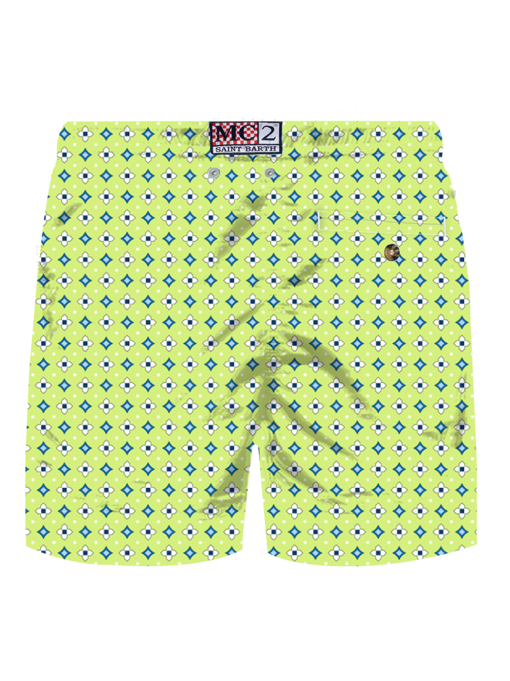 Comfort Light stretch swim shorts with tie print - MC2 Saint Barth