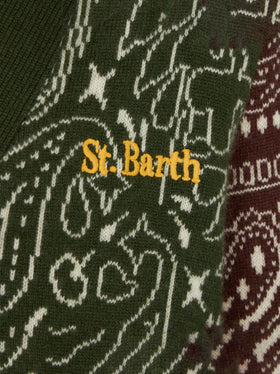 Boy cardigan with bandanna print - MC2 Saint Barth