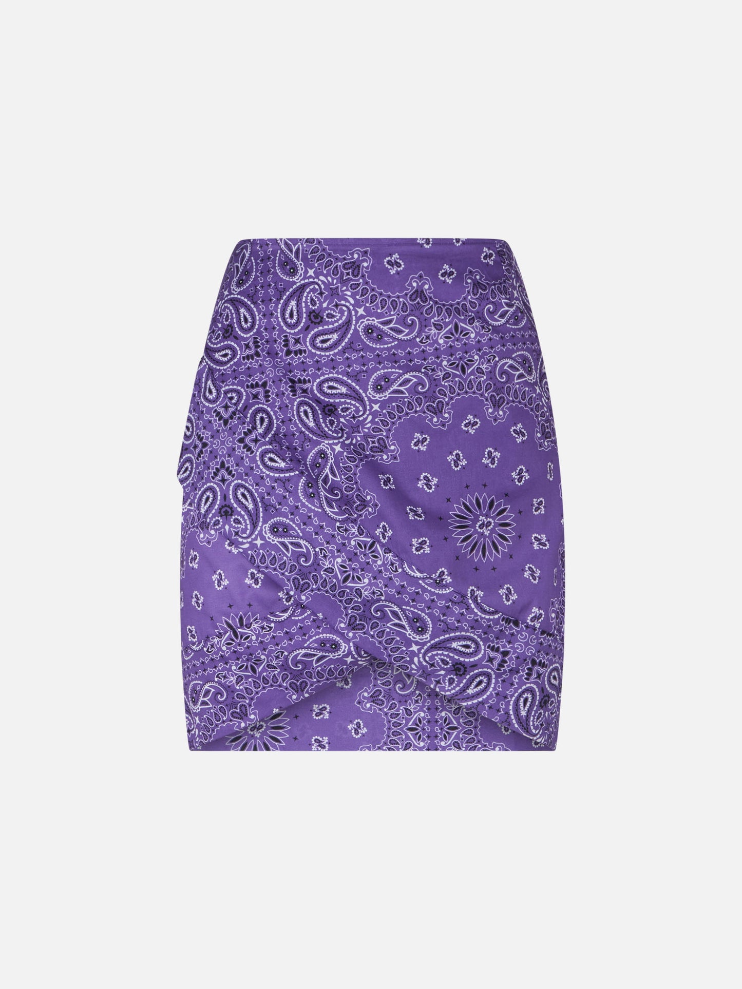 Woman cotton mini skirt with bandanna print