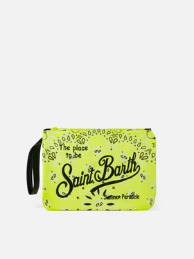 Parisienne canvas pouch bag with bandanna print