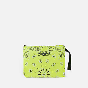 Parisienne canvas pouch bag with bandanna print