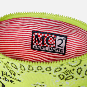 Parisienne canvas pouch bag with bandanna print