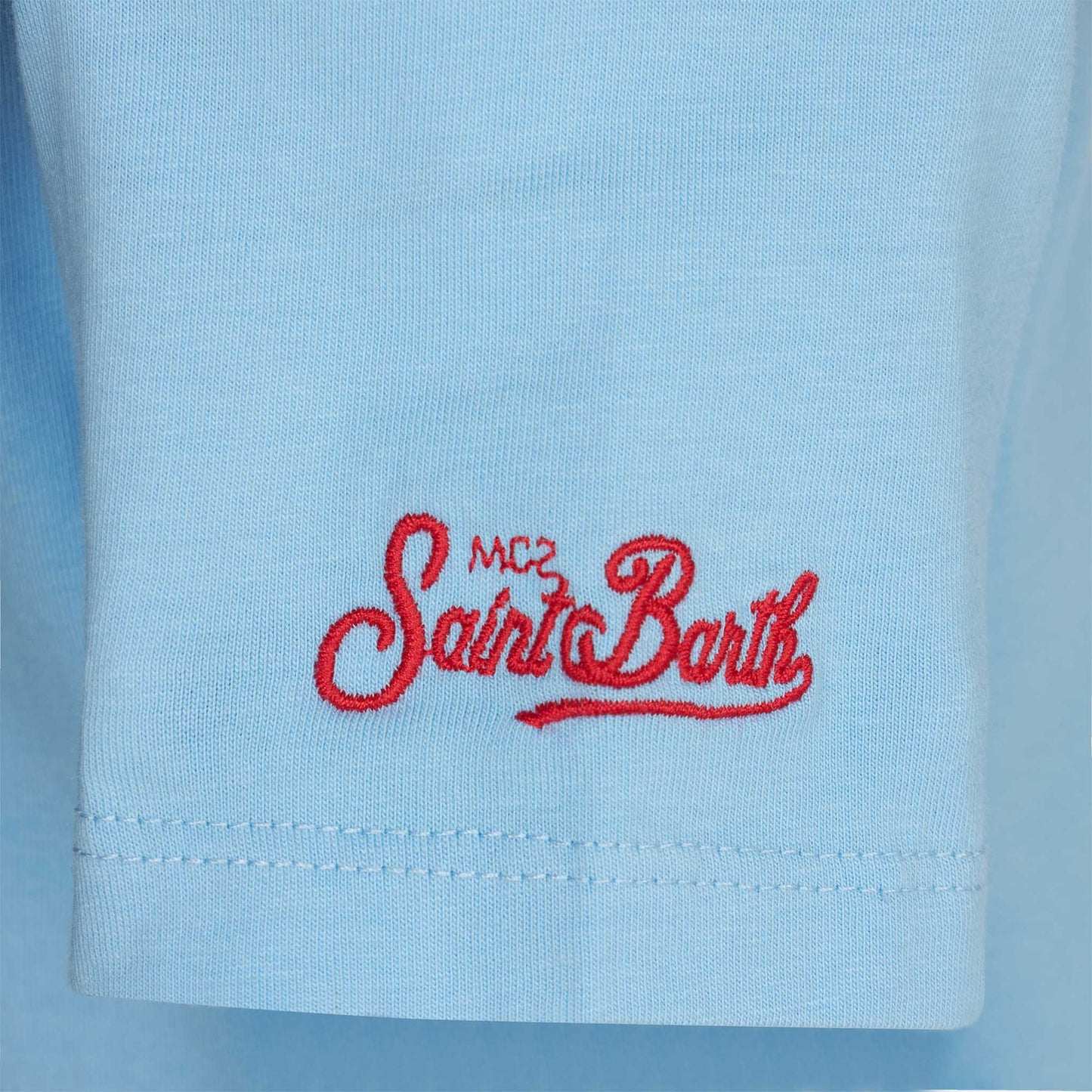 Boy light blue cotton t-shirt with skater Bart | THE SIMPSONS SPECIAL EDITION - MC2 Saint Barth