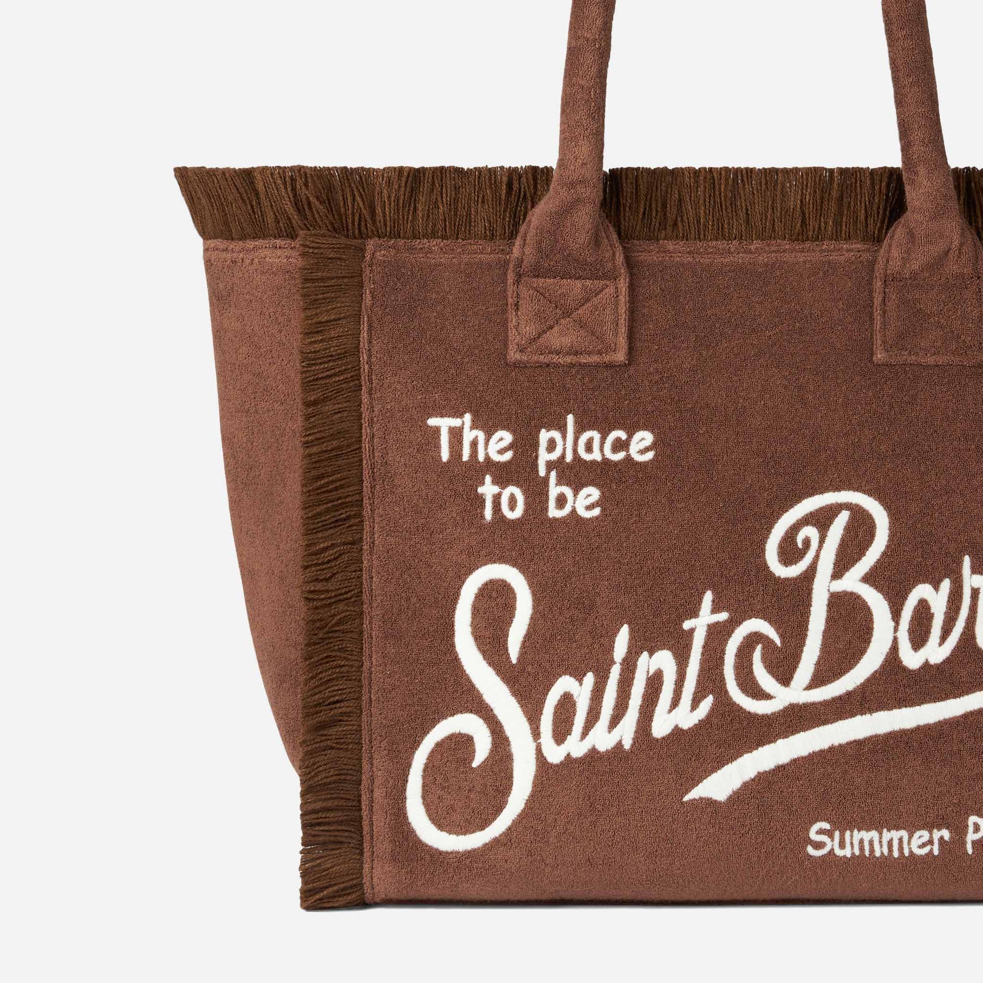 Brown terry Vanity Sponge tote bag - MC2 Saint Barth