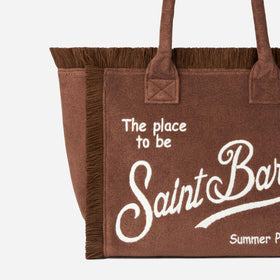 Brown terry Vanity Sponge tote bag - MC2 Saint Barth