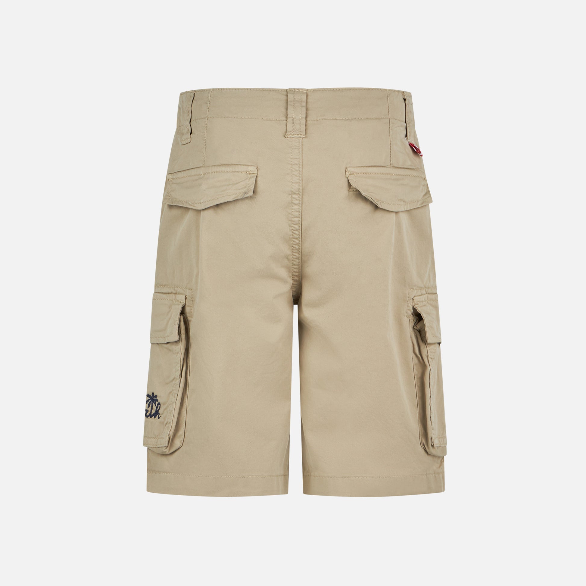 Boy beige cotton cargo shorts - MC2 Saint Barth