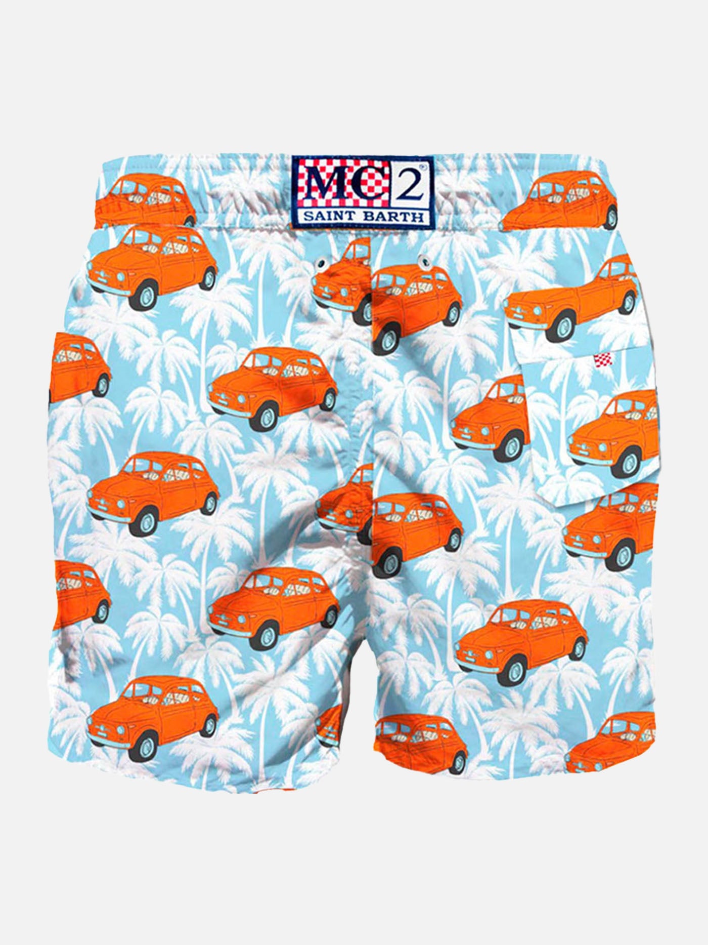 Man swim shorts with Fiat 500 car print | |FIAT© 500 Special Edition - MC2 Saint Barth