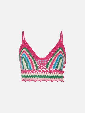Multicolor crochet top - MC2 Saint Barth
