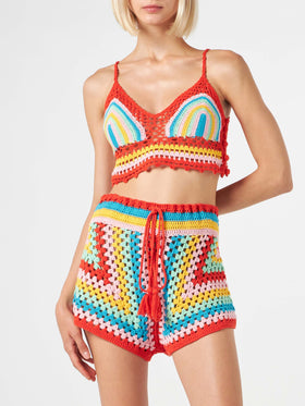 Multicolor crochet top - MC2 Saint Barth