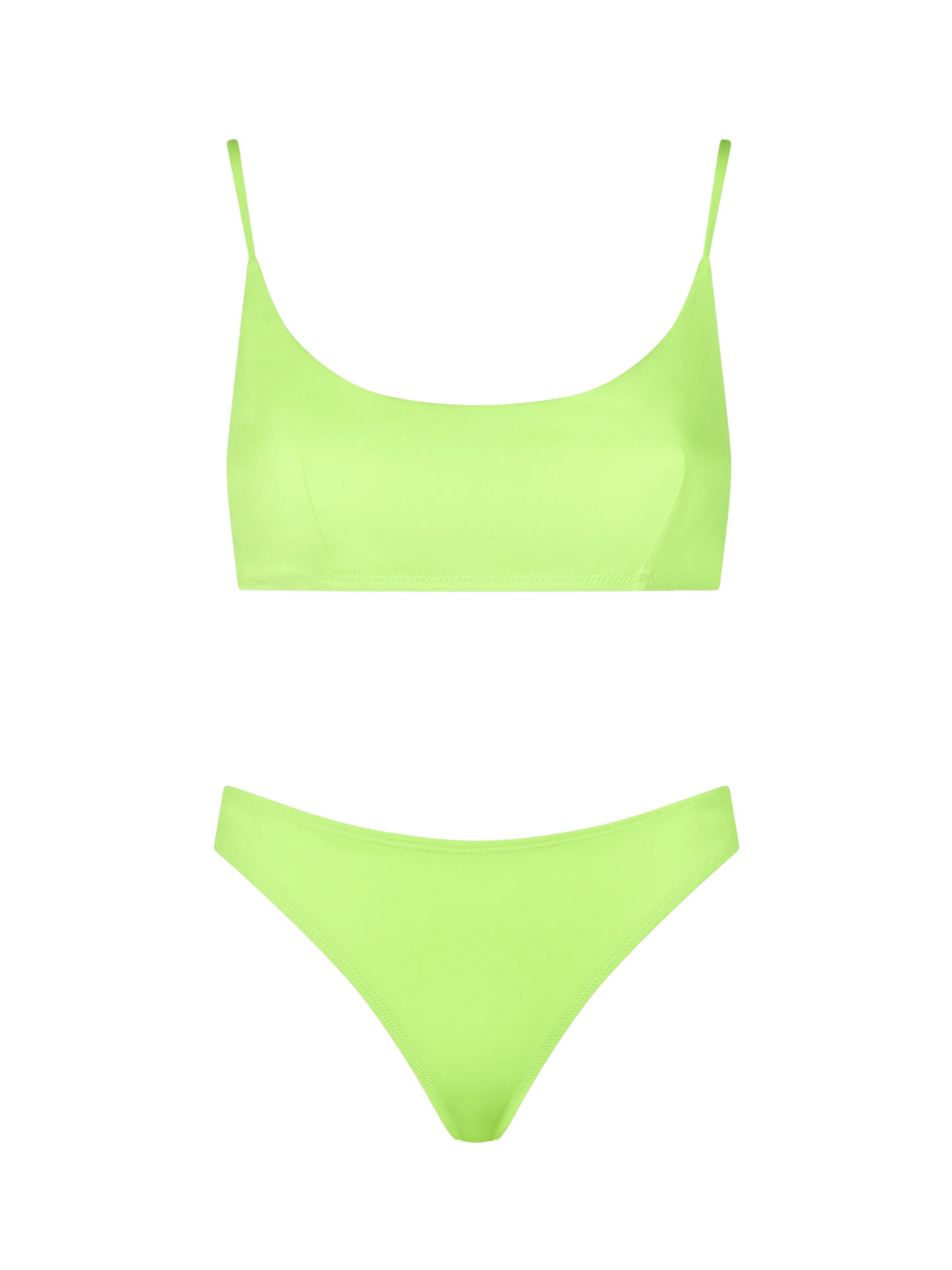 Damen-Bralette-Bikini in Neongelb
