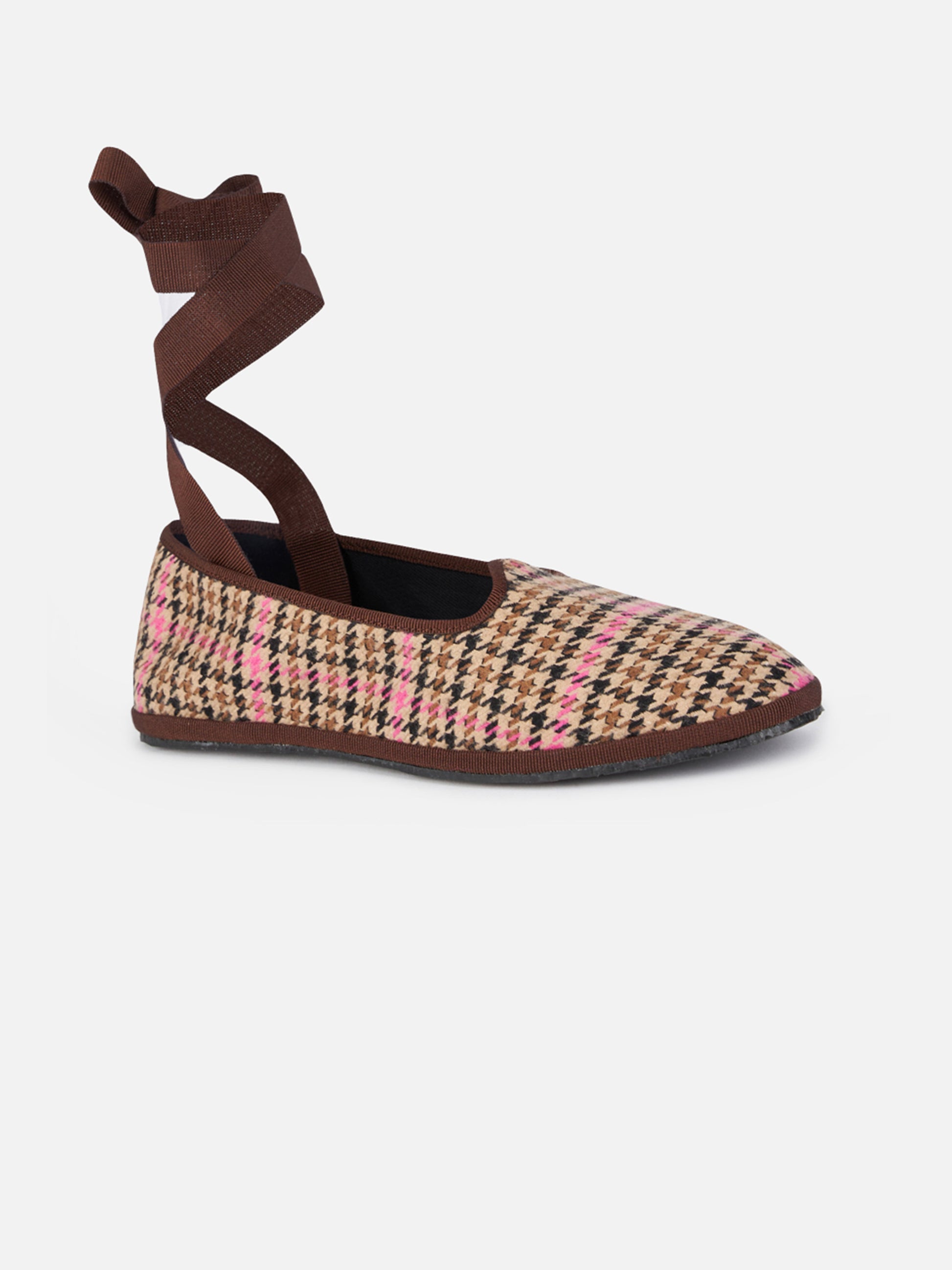 Woman pied de poule slipper loafers | MY CHALOM SPECIAL EDITION - MC2 Saint Barth