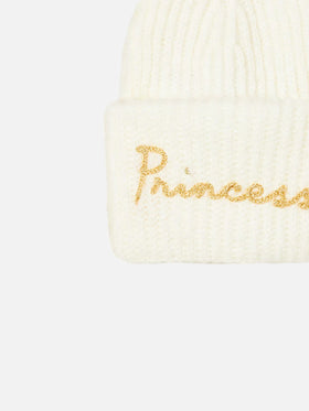 Girl brushed and ultra soft beanie with Princess embroidery