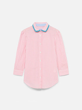 Girl shirt with gingham print - MC2 Saint Barth